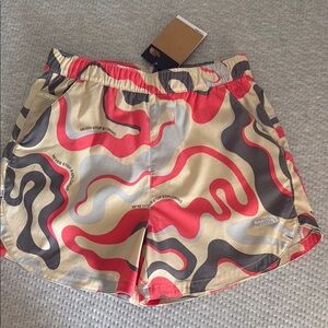 The North Face Women's Athletic Shorts - Red, Gray, and Cream